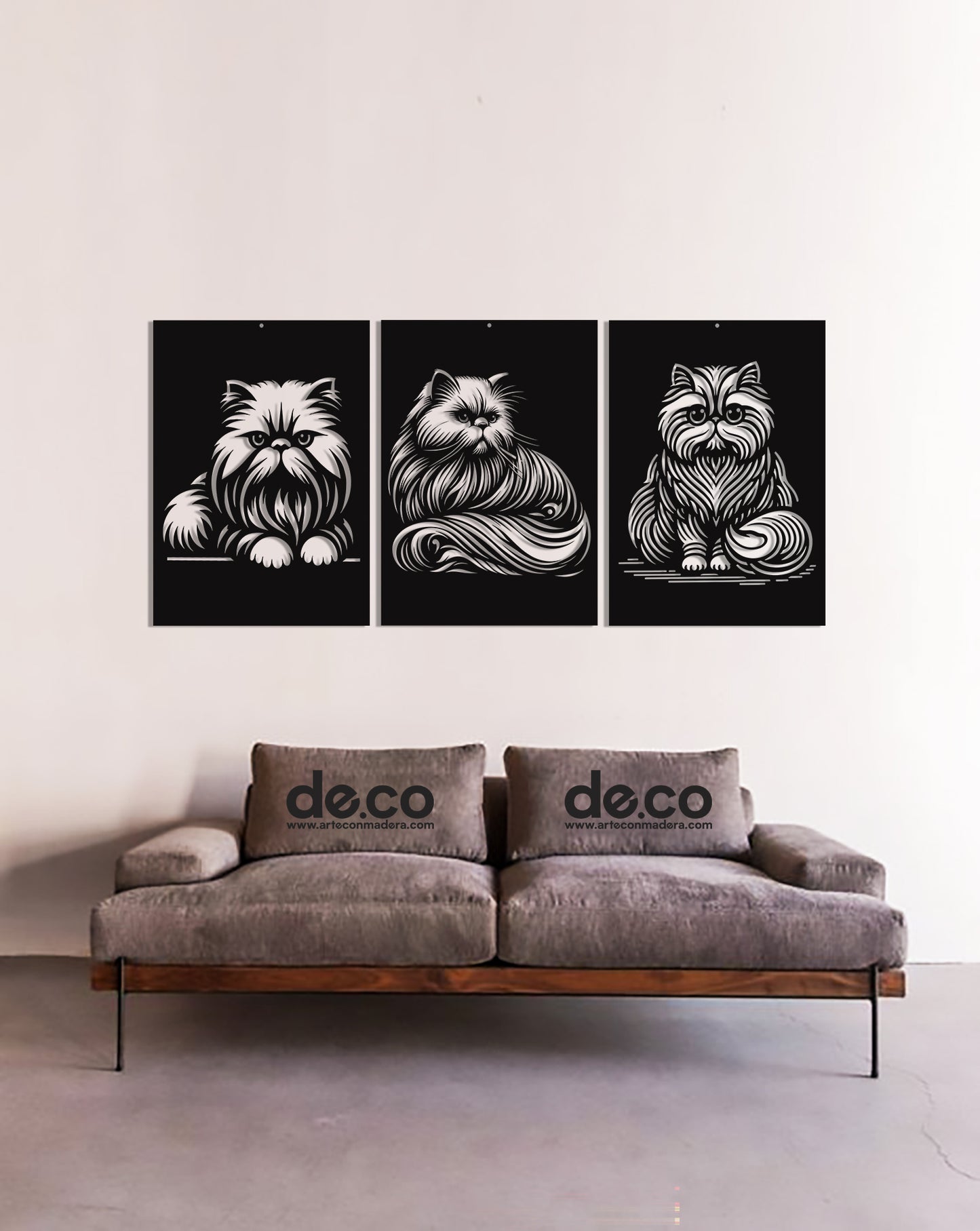 Tríptico Gatos Persas